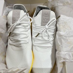 Adidas Pharrell, Williams, PW tennis HU size men’s, 11 1/2 white and yellow